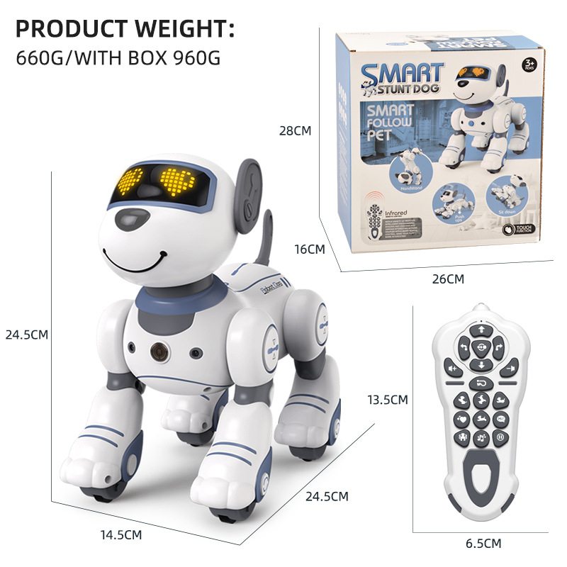 Hot Selling Infrared Smart Remote Control Robot Dog Electric Walking Stunt Dance Performance Smart Dog Robot Toy For Kids Rc Toy 