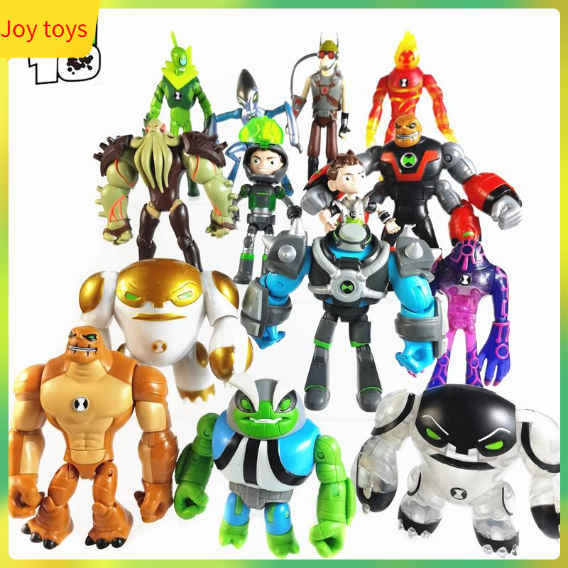 39pcs Ben 10 Kineceleran Heatblast Led Tindakan Angka Toy Humongousaur Rath Vilgax Omosauro Pvc Action Figures Toys For Boys Kids Toys Gifts